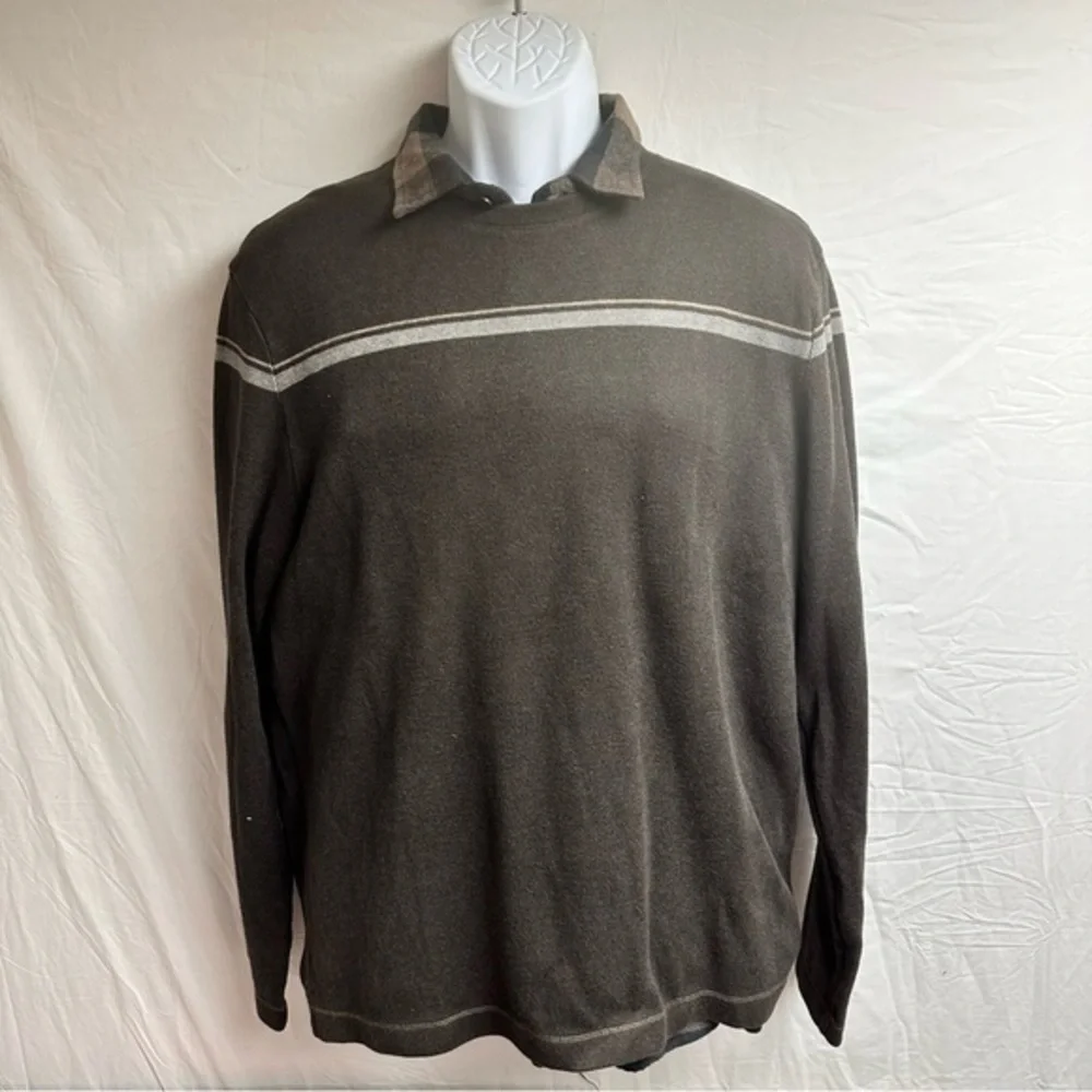 Banana Republic Men’s Brown Casual Classic Crewneck Long Sleeve Sweater